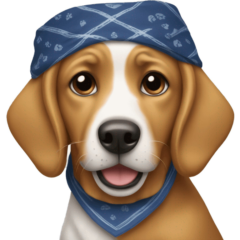 Dog wearing a bandanna emoji