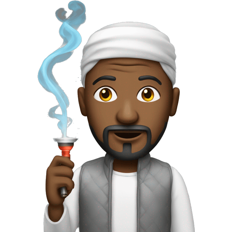 A man with a hookah emoji