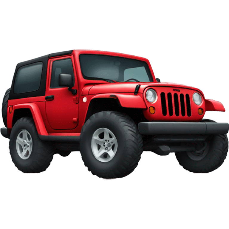 Off-road red Jeep  emoji