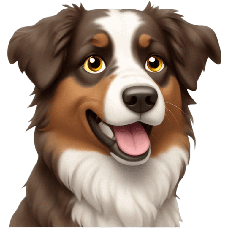 brown Australian shepherd dog emoji