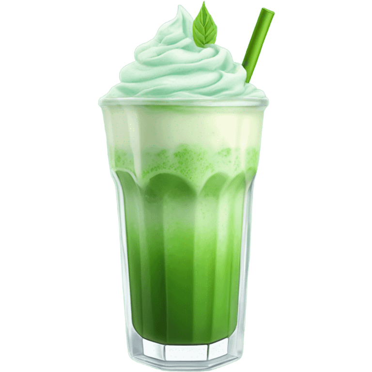 Iced matcha latte  emoji