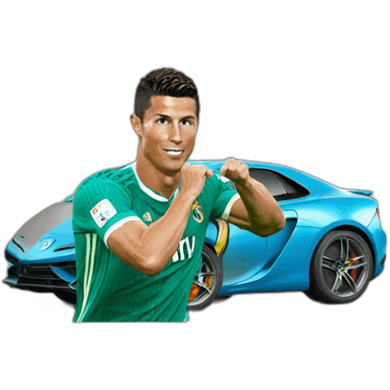 Cristiano Ronaldo faire siuuu emoji