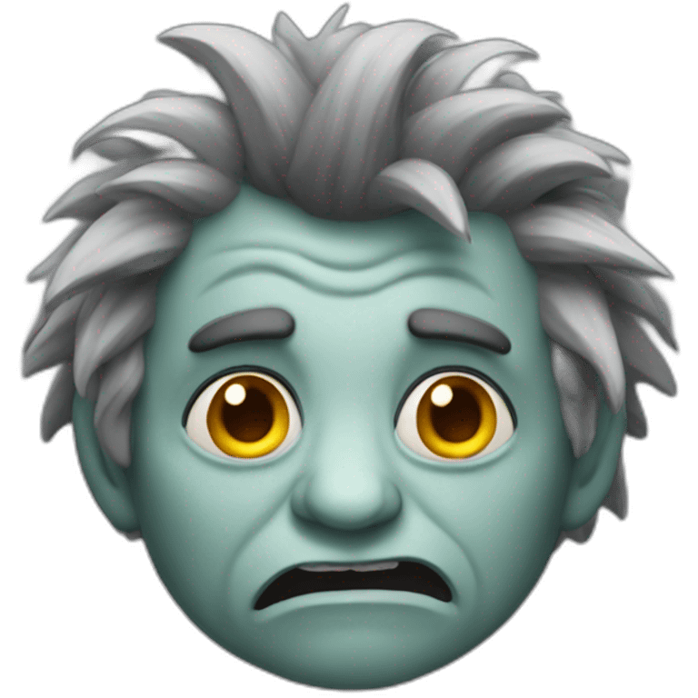 Gray judging troll emoji