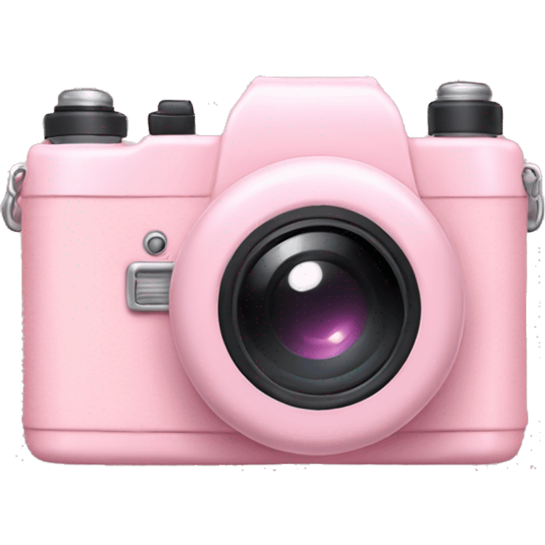 A cute pastel pink camera emoji