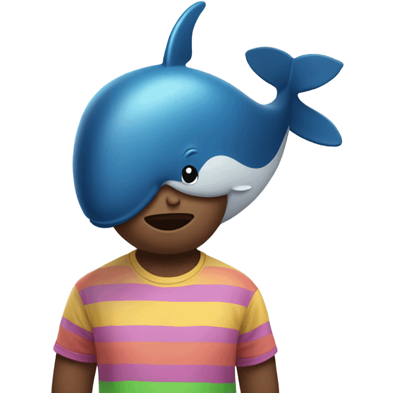 Whale in t shirt emoji