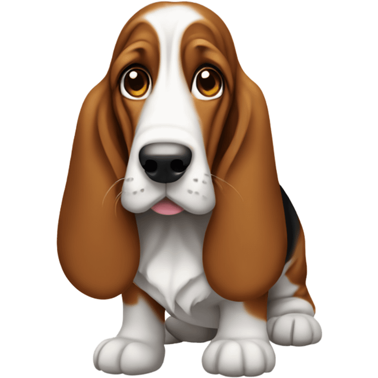 Cute basset hound emoji