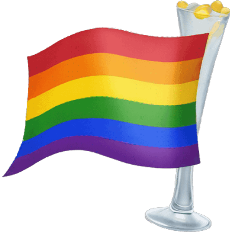 Liquor rainbow flag emoji