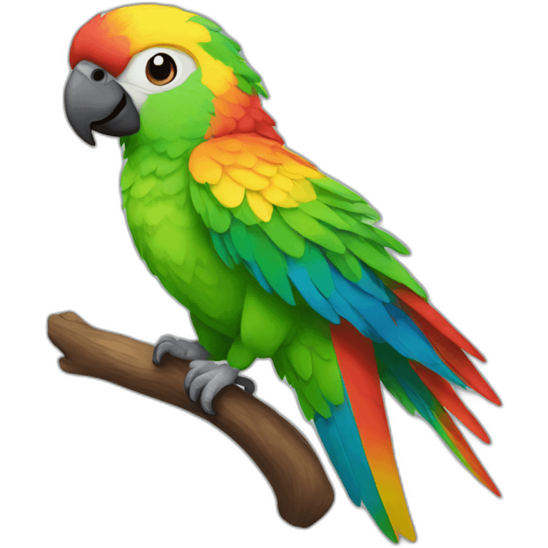 rainbow-parrot emoji