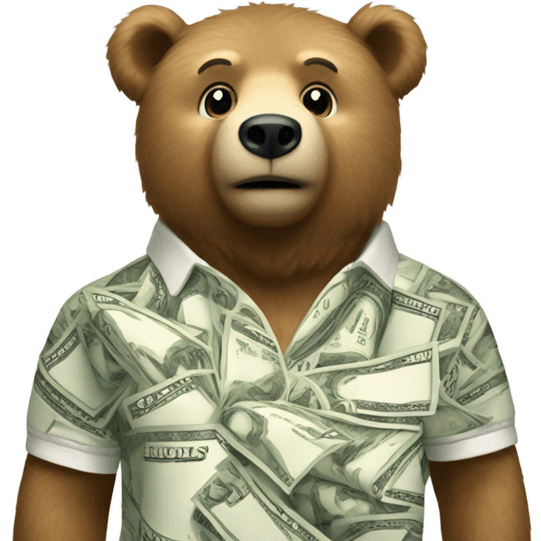 ralph lauren girl as bear with money  emoji