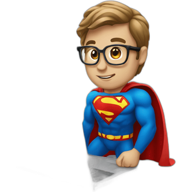 superman with laptop emoji