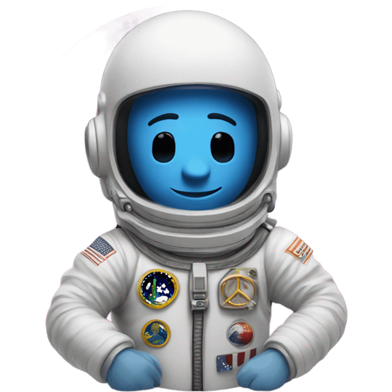 Peace sign with a peace sign astronaut  emoji