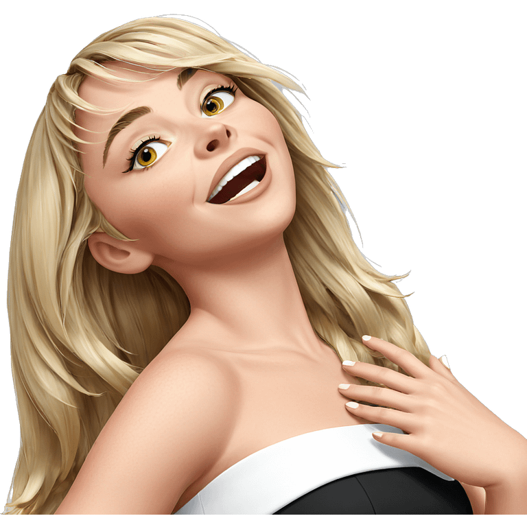 blonde girl in simple dress emoji