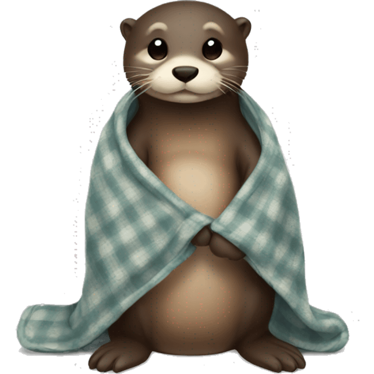 otter cozy in blanket emoji