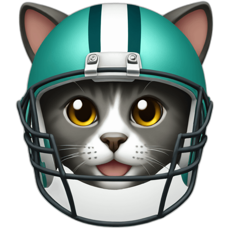 Cat wearing Football helmet emoji