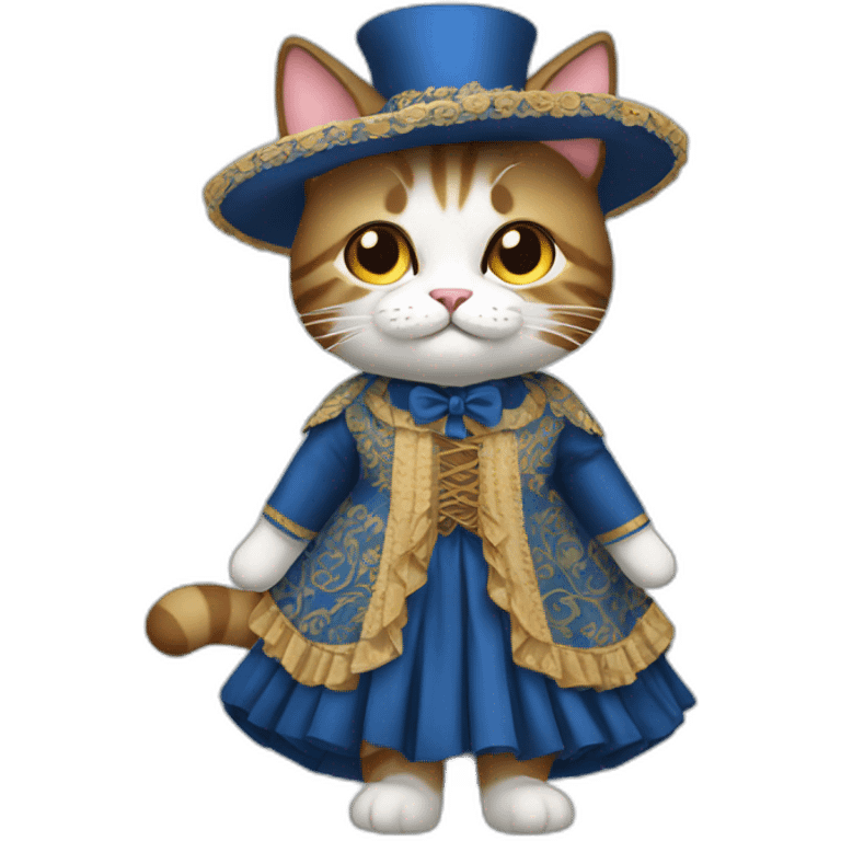 Gato con vestido de gitana emoji