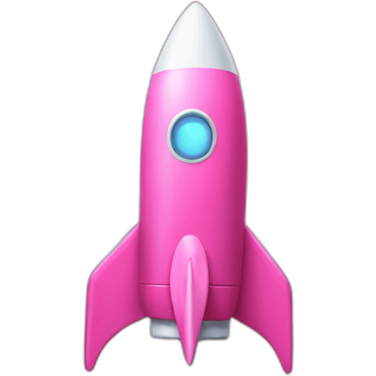 pink rocket with white stars on it emoji