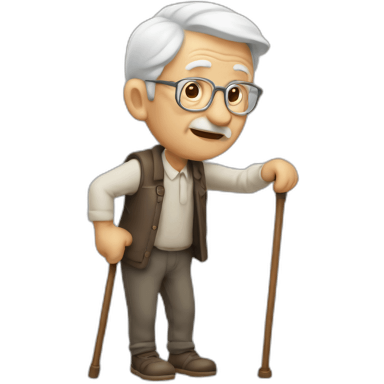 old man with cane emoji