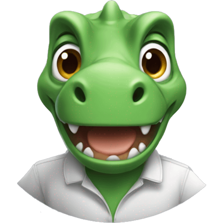 Garçon ave un dino emoji