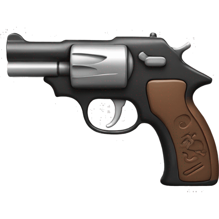 Toy gun with skull emoji