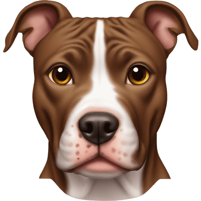 Brown Brindle Pitbull  emoji