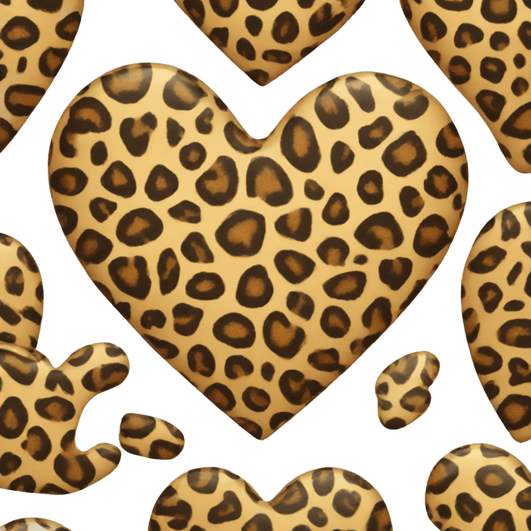 Heart with leopard pattern emoji