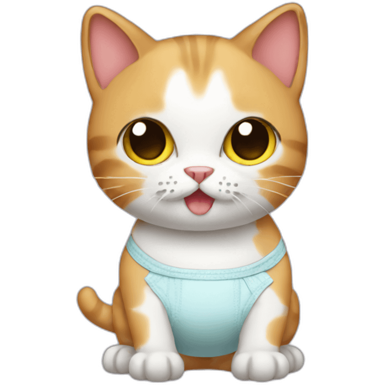 cat wearing diaper emoji