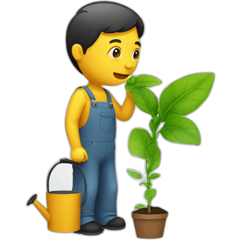 a person watering a plant emoji