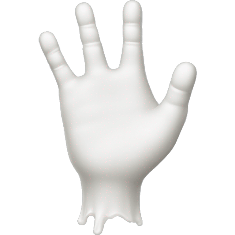 Sticky white glue hand emoji