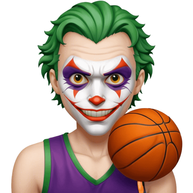 Joker with basketball emoji