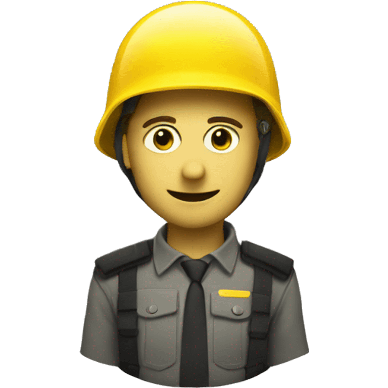 yellow security helmet emoji