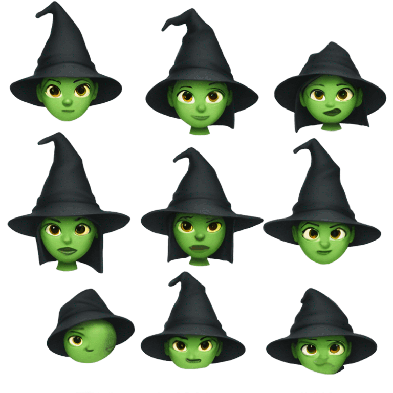 Elphaba no hair showing  emoji