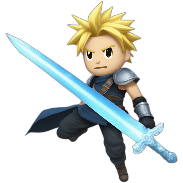 cloud strife with massive sword emoji