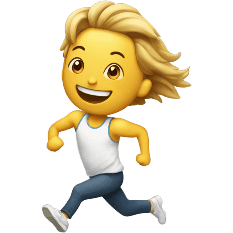 Smile running emoji