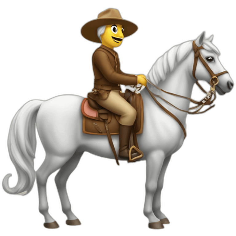 huître sur un cheval emoji