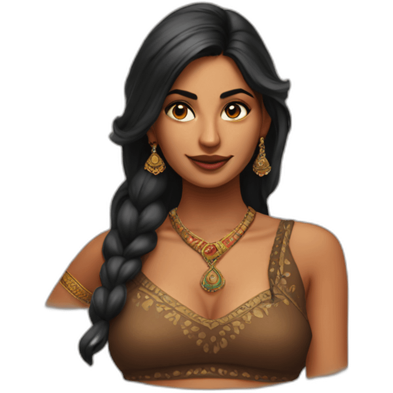 Smoking hot Indian girl emoji