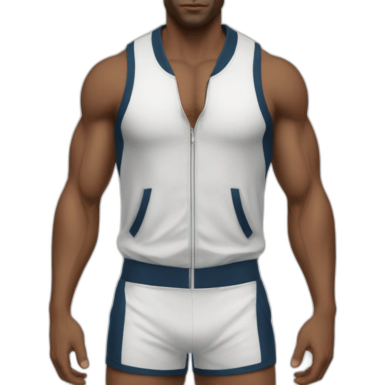 vintage gym suit for white men emoji