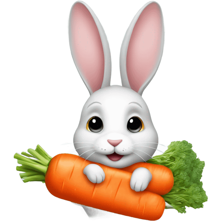 Bunny with carrot  emoji