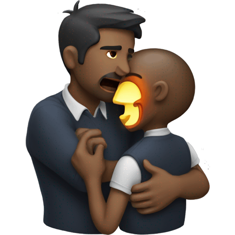 Man whispering in a demons ear emoji