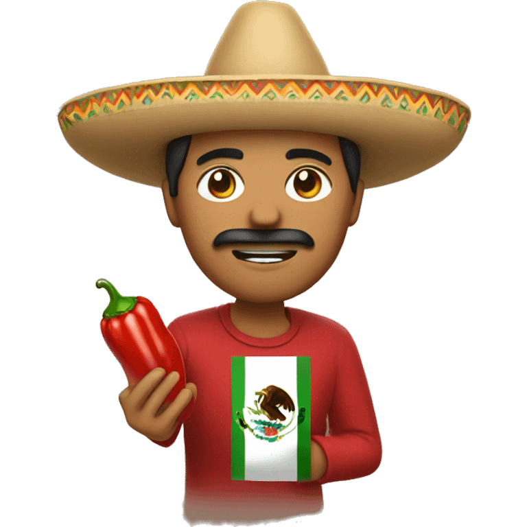 mexican holding a chilly pepper emoji