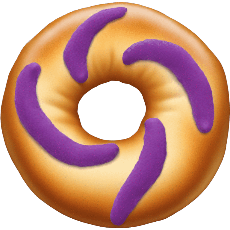 purple bagel emoji