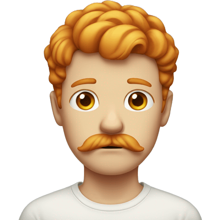 sad ginger boy with a mustache  emoji