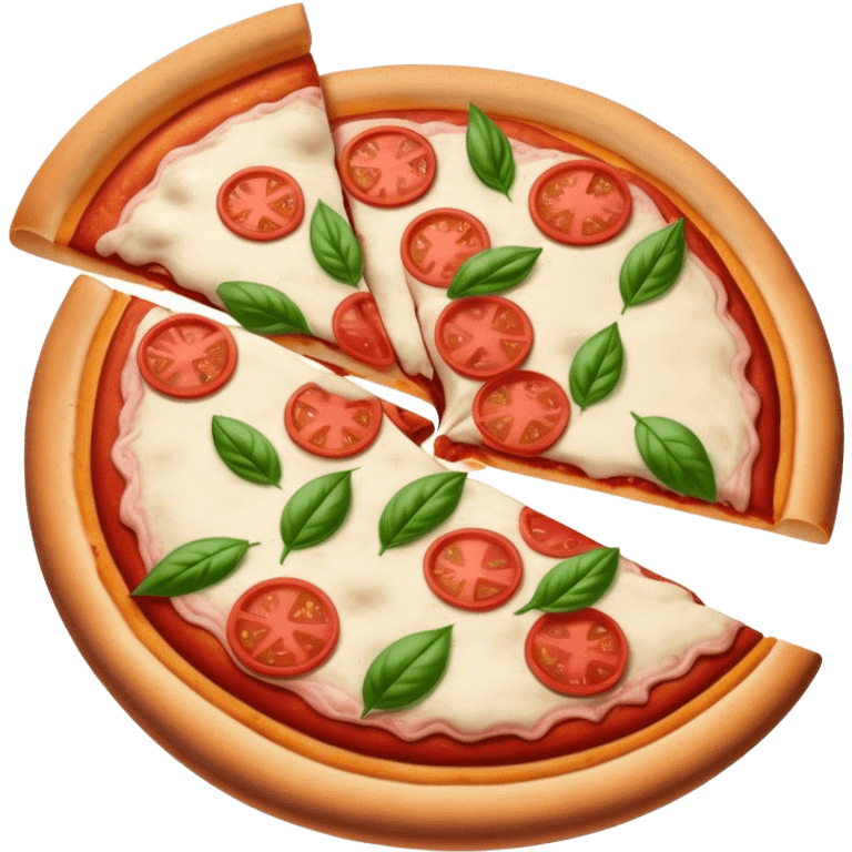 Whole Margherita Neopolitan-style pizza  emoji