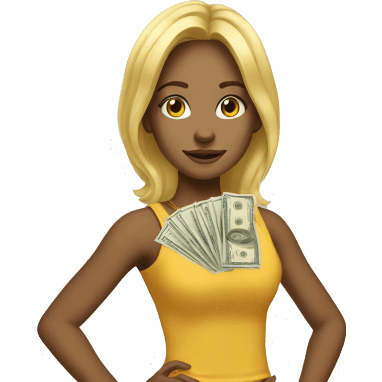 Curry blond Girl with Money emoji