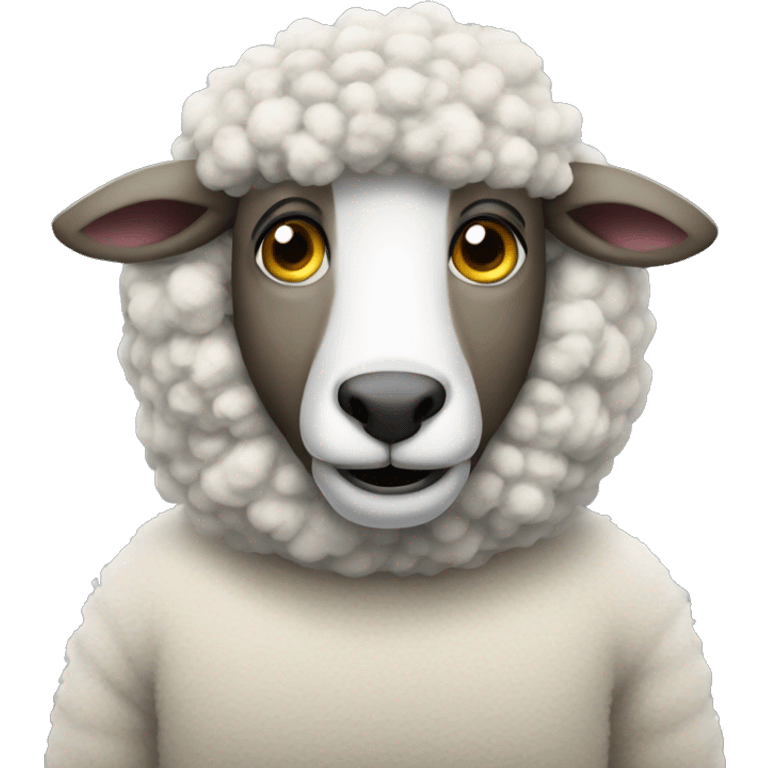 Make a wulf dressed like a sheep emoji