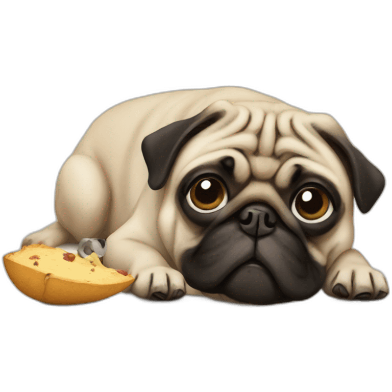 Pug eating mouse emoji