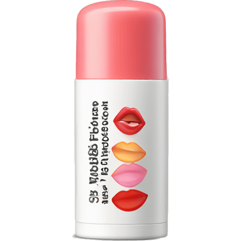 lip balm with label emoji