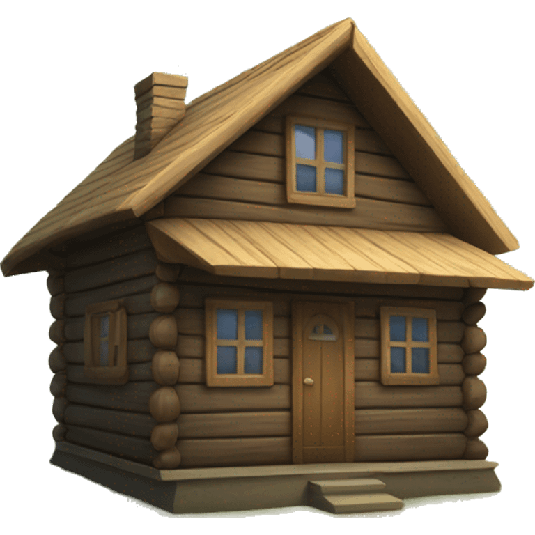 wooden House in the forest  emoji