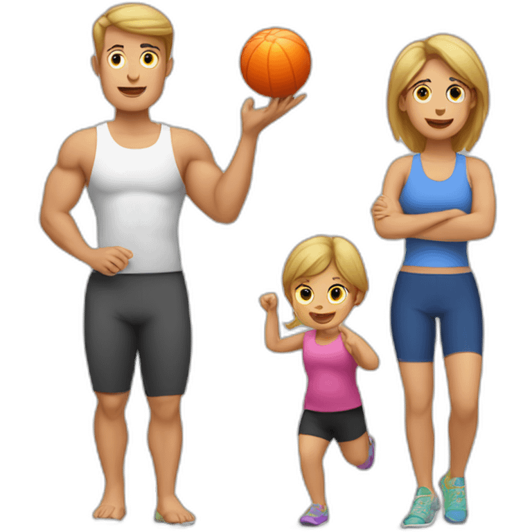 A parent trying to juggle fitness and a toddler emoji