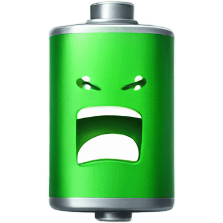 Shamed Green battery  emoji