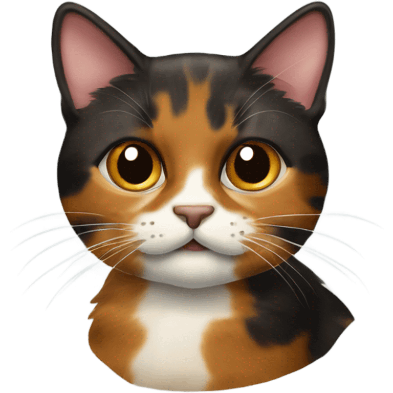 Tortoiseshell calico cat face emoji